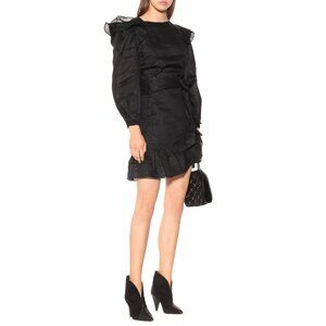 Isabel Marant Etoile "Telicia" Black Linen Wrap Dress, size 38 (fits like a size
